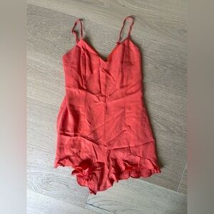 NBD Orange Low Back Romper